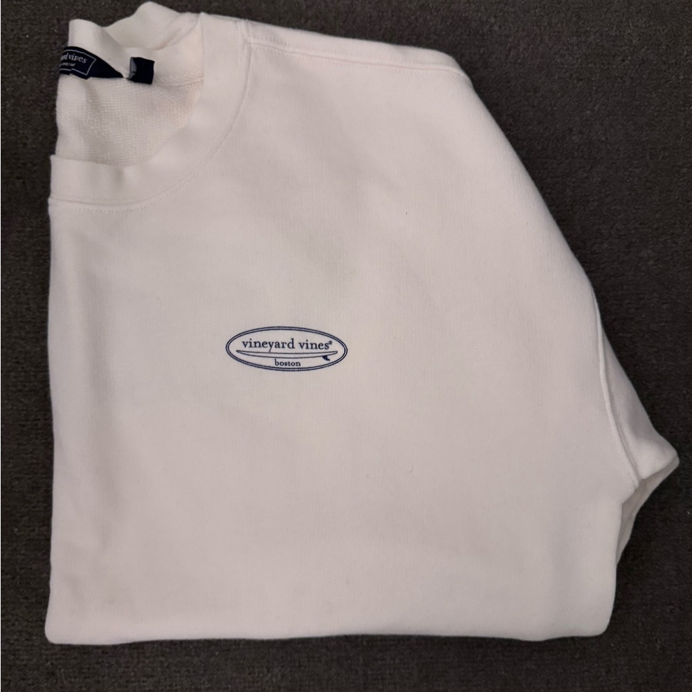 NWOT Vineyard Vines Cream Crewneck Sweatshirt Boston edition